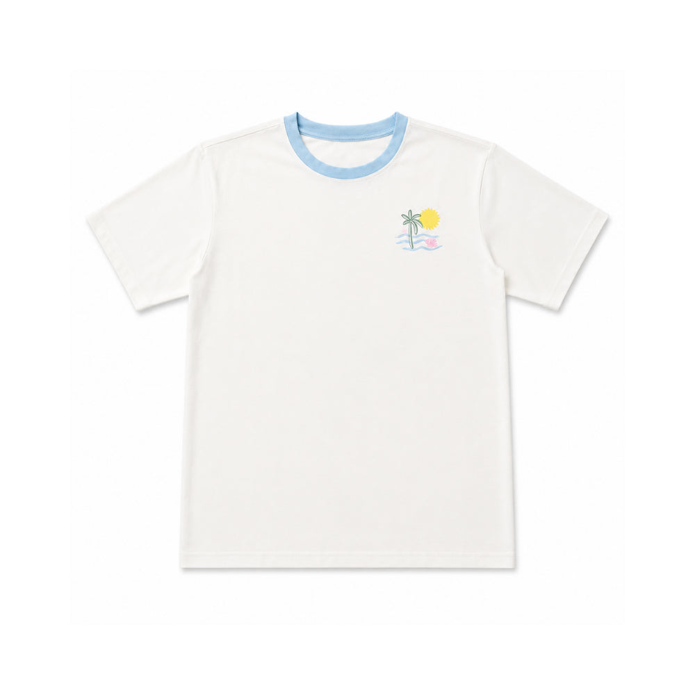 K&Co. Sunset Spritz Series Cotton T-Shirt - PALMS